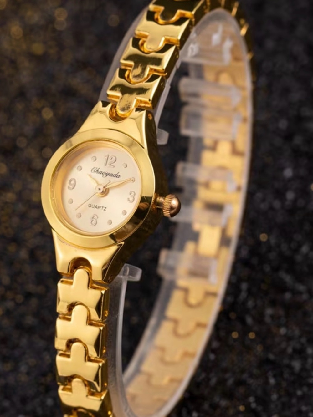 Gold-Tone Women's Bracelet Watch by Chaoyada